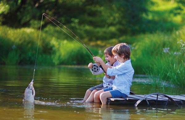 На рыбалку с детьми